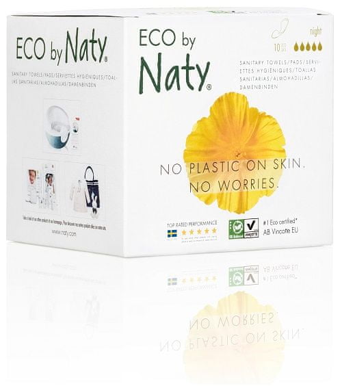 Naty Nature Babycare Dámske ECO vložky - nočné (10 ks)